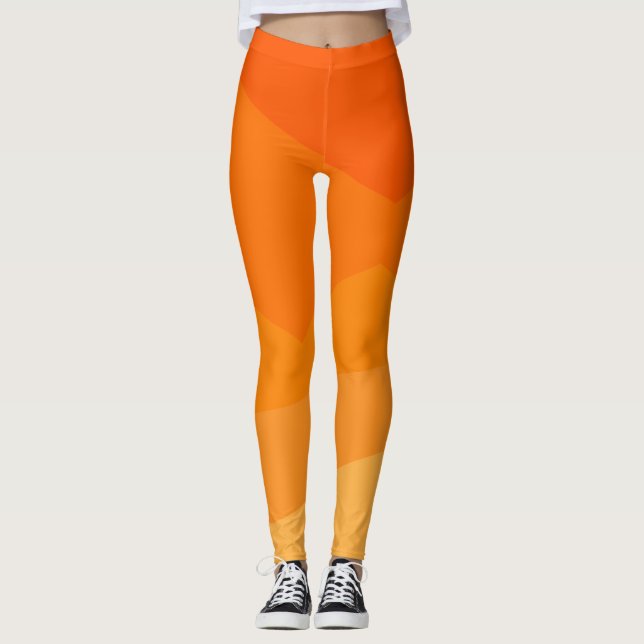 Orange Fade  Leggings (Front)