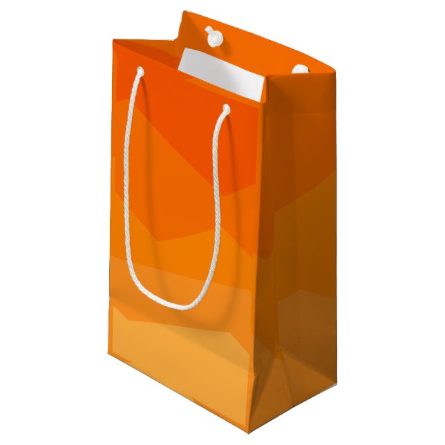 Orange Fade  Small Gift Bag (Front Angled)