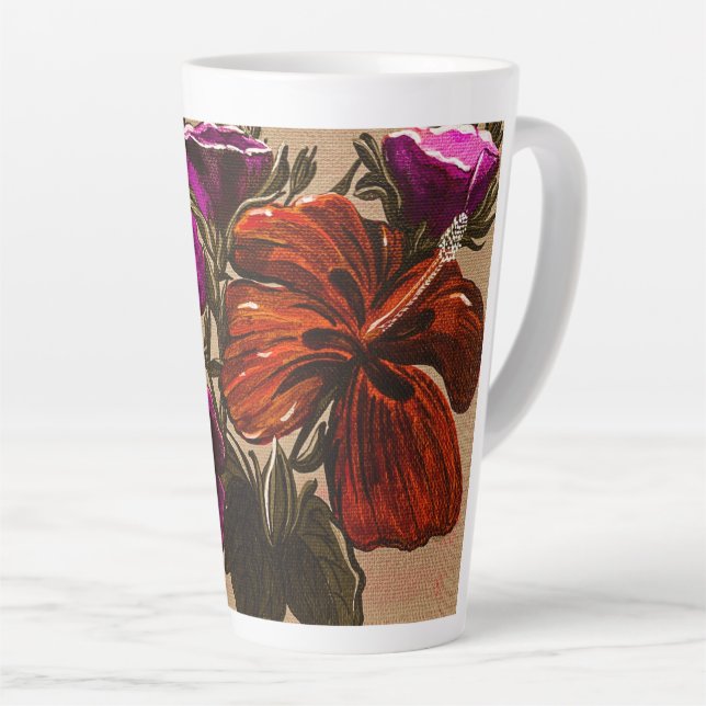 Orange Fall Floral Mug (Right Angle)
