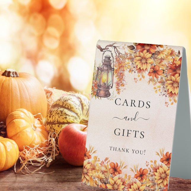 Orange fall flowers cards gifts sign (Creator Uploaded)