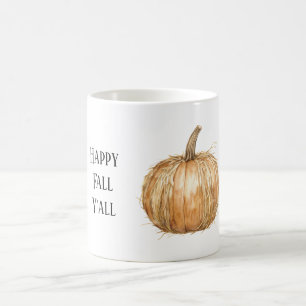 Orange Fall Hay Pumpkin Coffee Mug