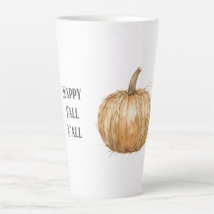 Orange Fall Hay Pumpkin Latte Mug
