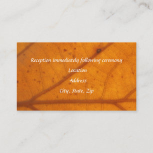 Orange Fall Leaf Reception Cards