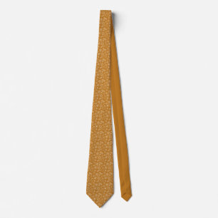 orange fall patterned tie