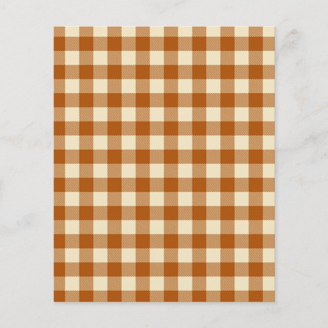 orange fall plaid patterned paper (Front)