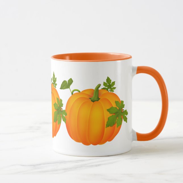 Orange Fall Pumpkin coffee mug (Right)
