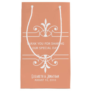 Orange Fancy Ornamental Gift Bag