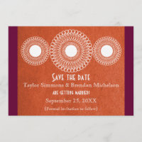 Orange Far East Elegance Save the Date