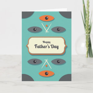 Orange Fathers Day Banner Card