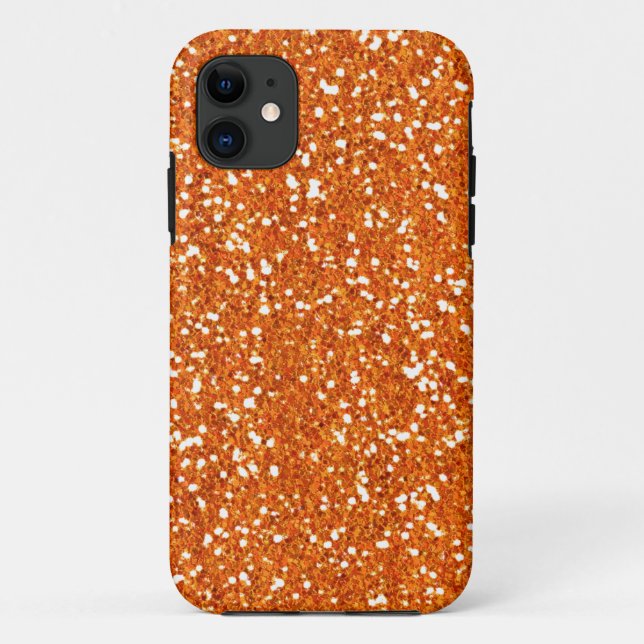 Orange Faux Glitter Case-Mate iPhone 5 Case (Back)