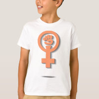 Orange feminist venus mirror sign design