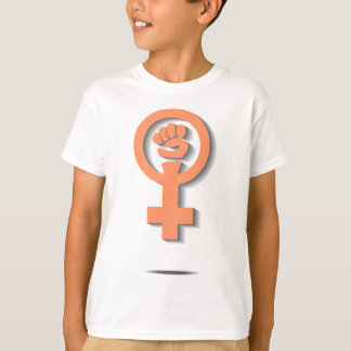 Orange feminist venus mirror sign design T-Shirt