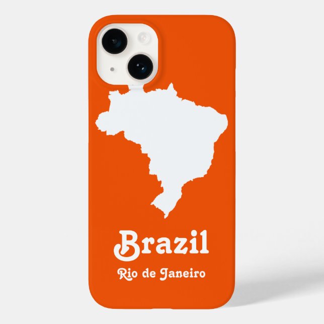 Orange Festive Brazil at Emporio Moffa Case-Mate iPhone Case (Back)