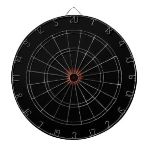 Orange Fiery Eclipse Black Hole Dart Board