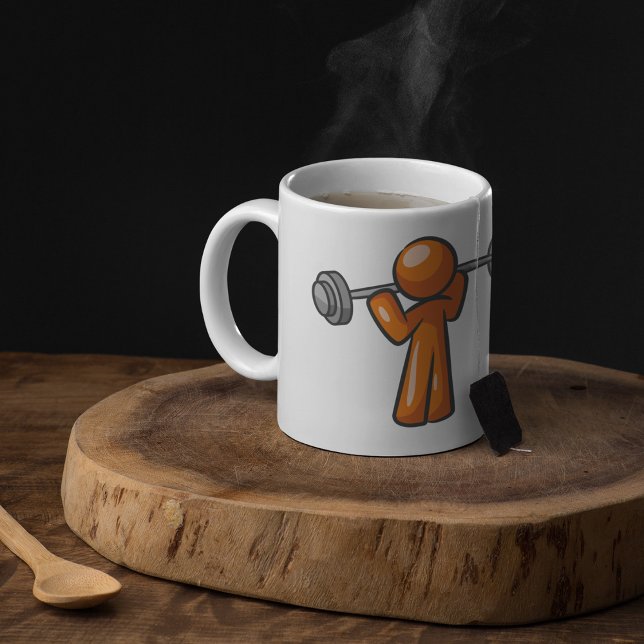 Orange Figure Weightlifting  Mug (Creator Uploaded)