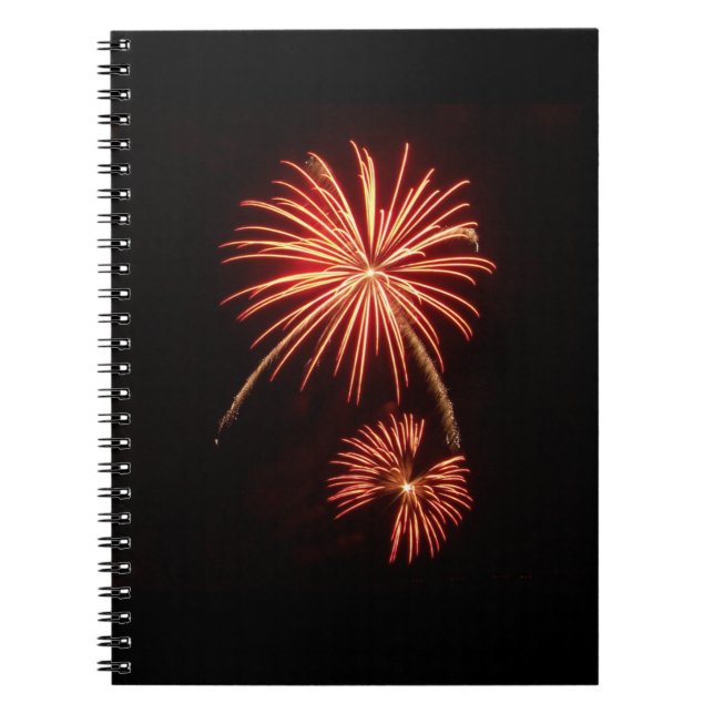 Orange Fireworks Notebook (Front)