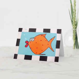 Orange Fish Note Card