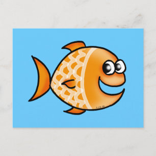 Orange fish postcard