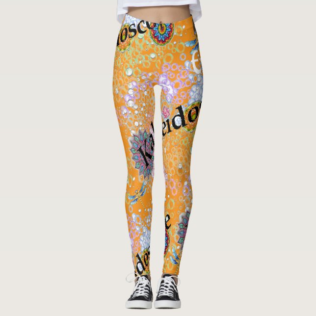 Orange Fizz Sorbet Leggings (Front)
