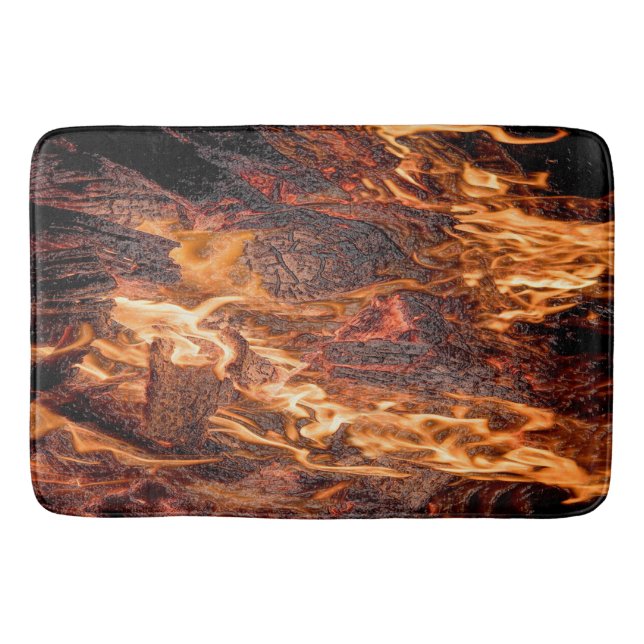 Orange flame bath mat (Front)
