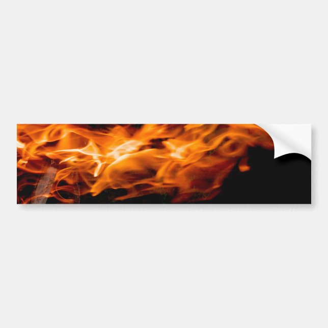 Orange flame bumper sticker (Front)