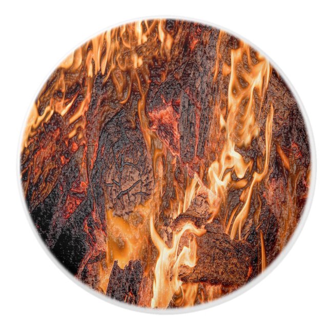 Orange flame ceramic knob (Front)