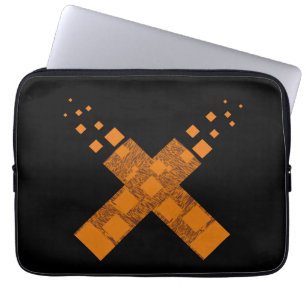 Orange Flame Death Cult Ritual Cross Fire Torch H Laptop Sleeve