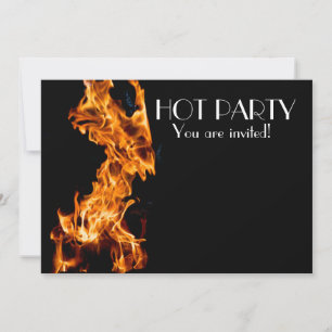Orange flame invitation