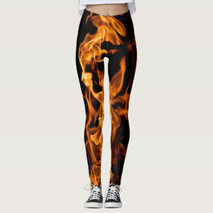 Orange flame leggings