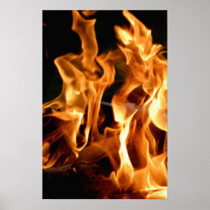 Orange flame poster
