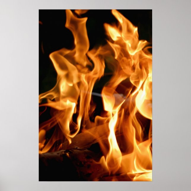 Orange flame poster (Front)