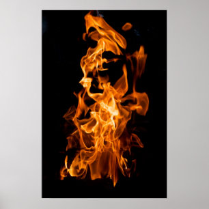 Orange flame poster