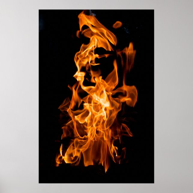 Orange flame poster (Front)