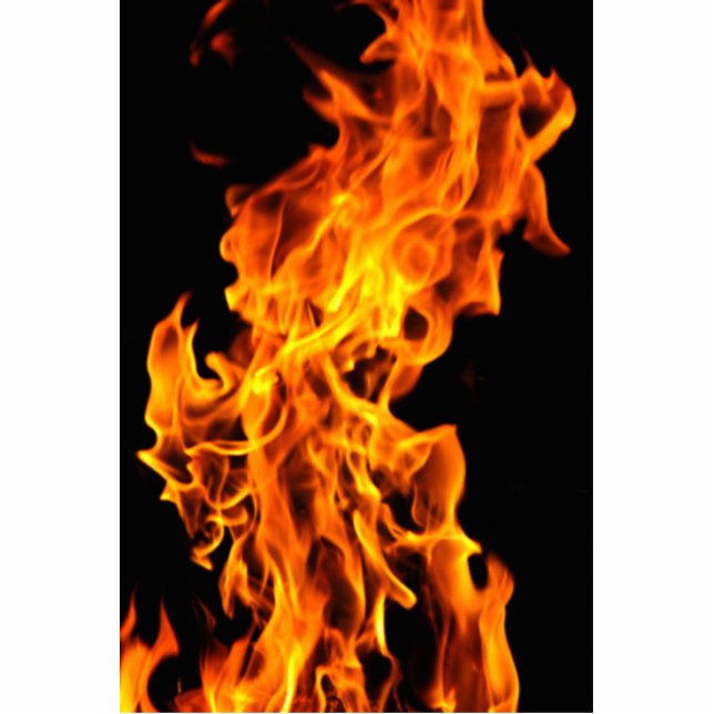 Orange flame standing photo sculpture (Front)