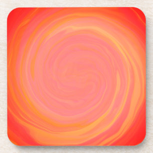 Orange Flame Swirl Coaster