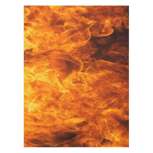 Orange flame tablecloth