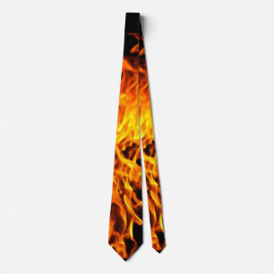 Orange flame tie