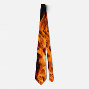 Orange flame tie