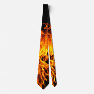 Orange flame tie