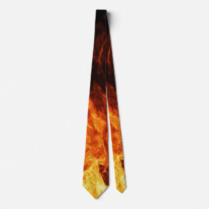 Orange flame tie