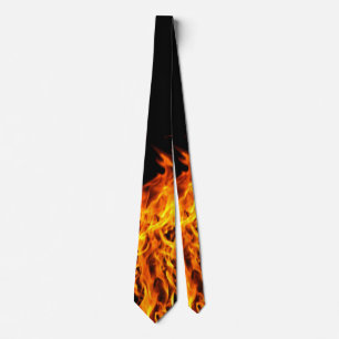 Orange flame tie