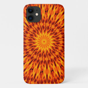 Orange Flames Kaleidoscope iPhone 11 Case