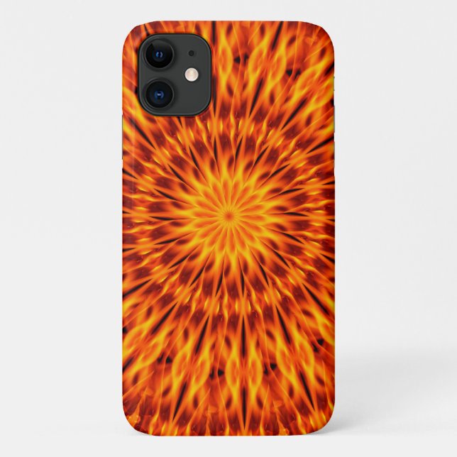 Orange Flames Kaleidoscope Case-Mate iPhone Case (Back)