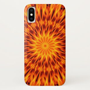 Orange Flames Kaleidoscope iPhone X Case