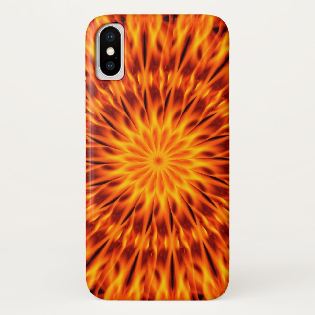 Orange Flames Kaleidoscope Case-Mate iPhone Case (Back)
