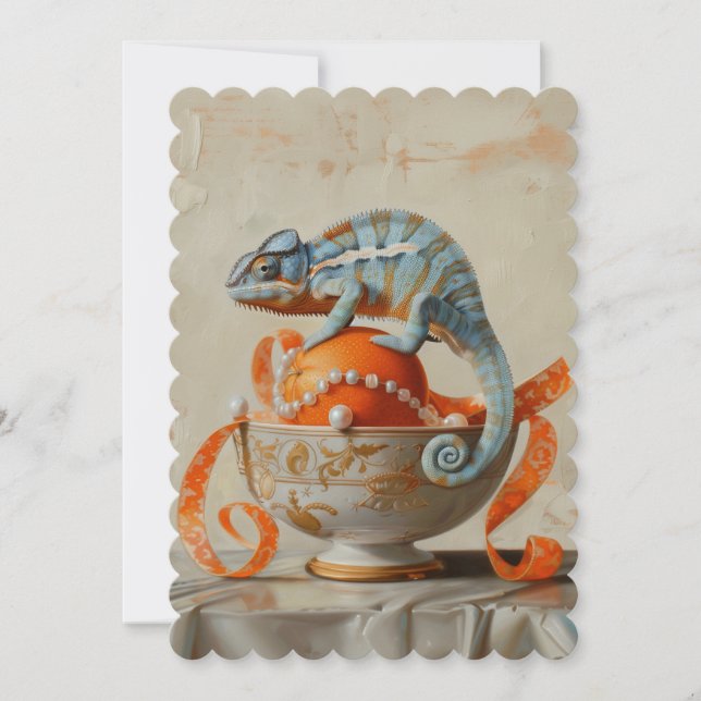 Orange - Flat Invitation size: 12.7 cm x 17.8 cm (Front)