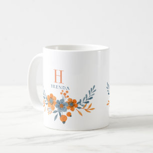 Orange Floral Bouquet Composition Coffee Mug
