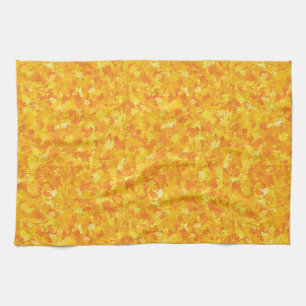 Orange floral kitchen towel