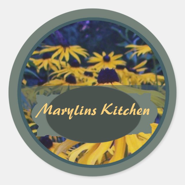 Orange floral label (Front)