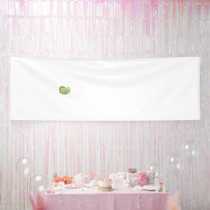 Orange floral motif with symmetrical patterns in a banner